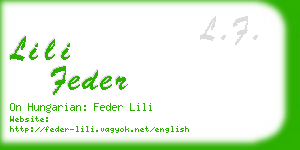 lili feder business card